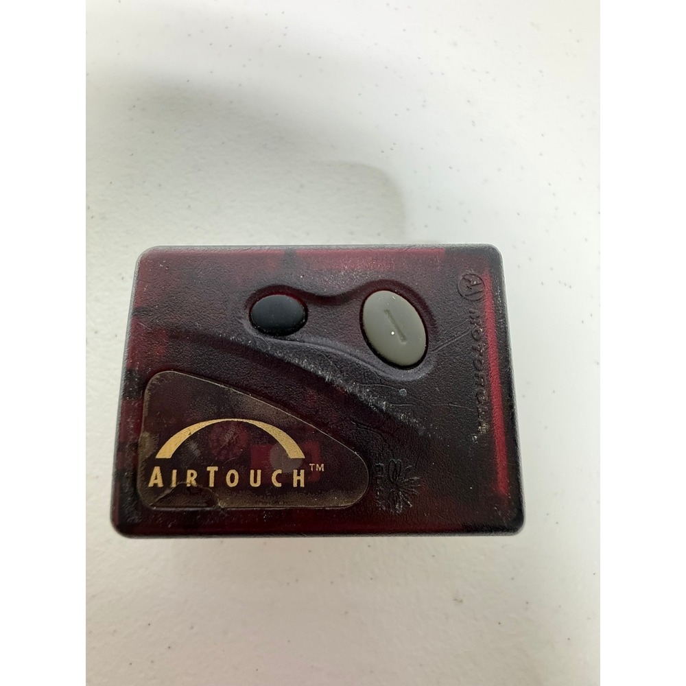 Vintage Motorola AirTouch Pager Translucent Red Beeper 931062S MHz Collector 90s